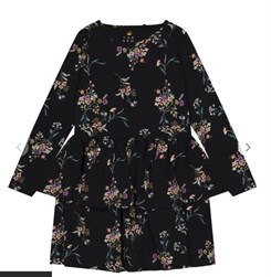 The New Iris dress - Black Beauty Flower AOP